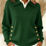 Vicenta | Pullover mit Polo-Kragen und Knöpfen