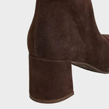Alma – Veloursleder-Stiefeletten mit Absatz