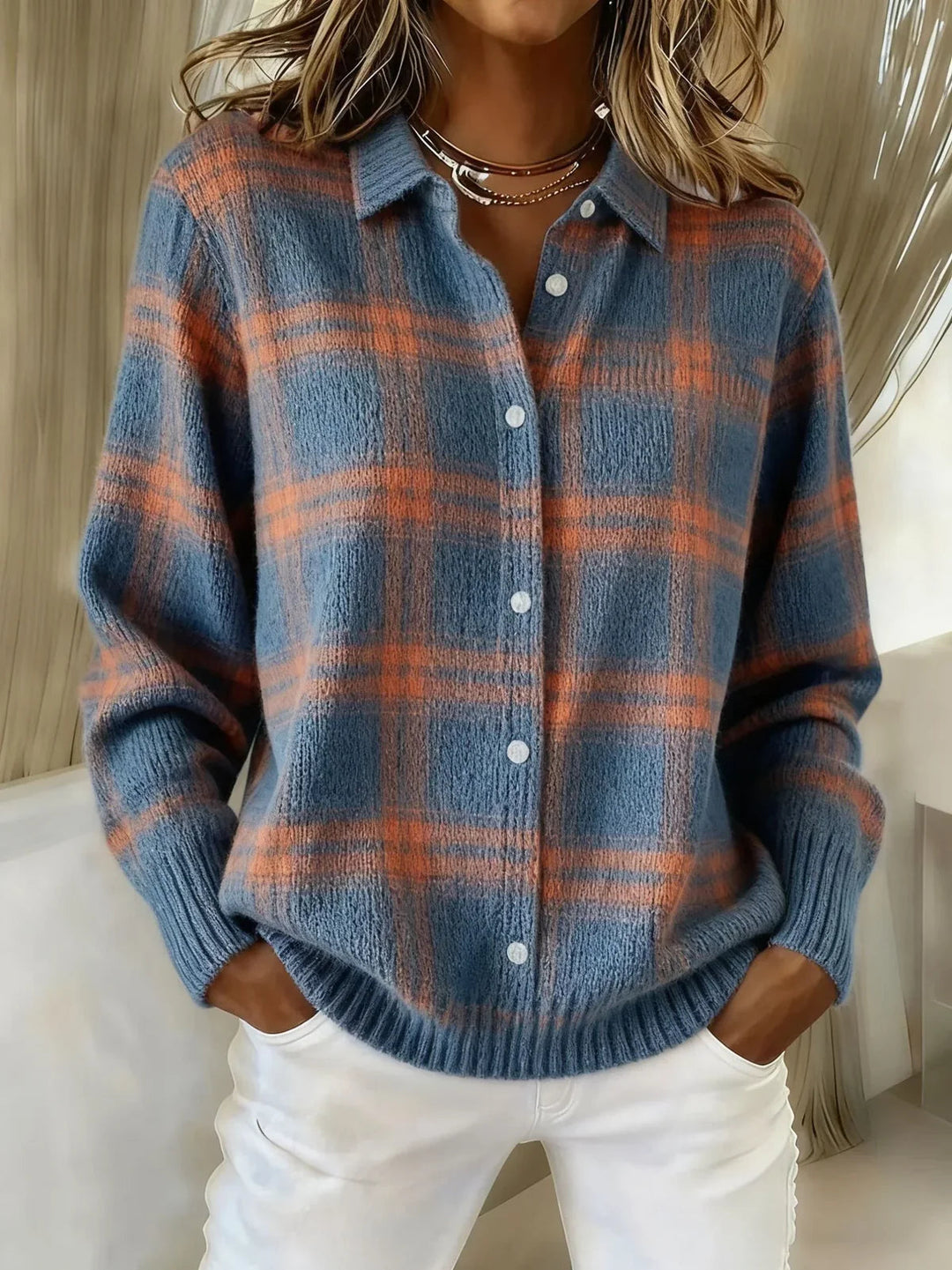Candela | Cardigan à carreaux