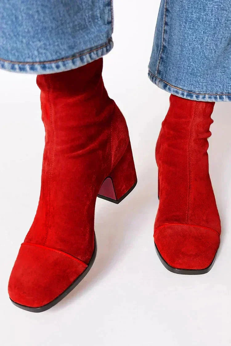 Alma – Bottines à talons en daim