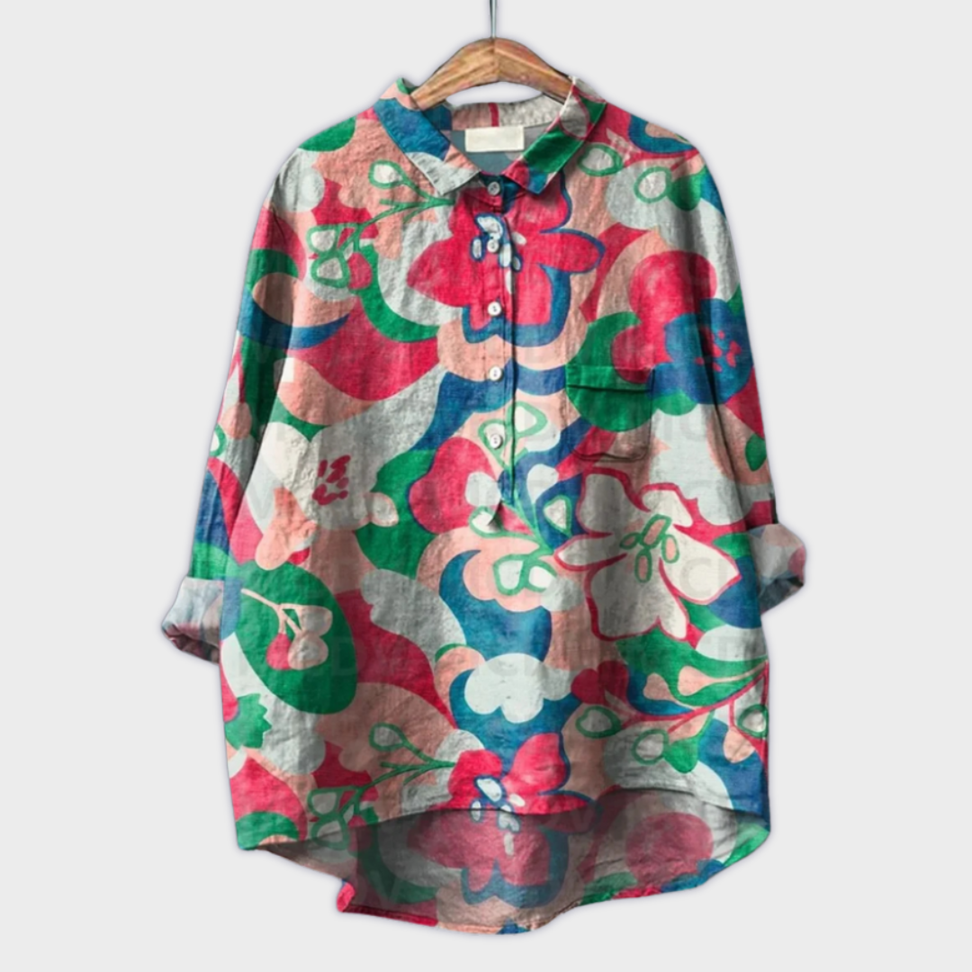Magdalena - Damenbluse mit floralem Design