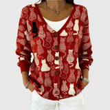 Karine - Bequemer Strick-Cardigan mit Knöpfen
