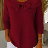 Trinidad | Pullover mit Schleife und Rundhalsausschnitt