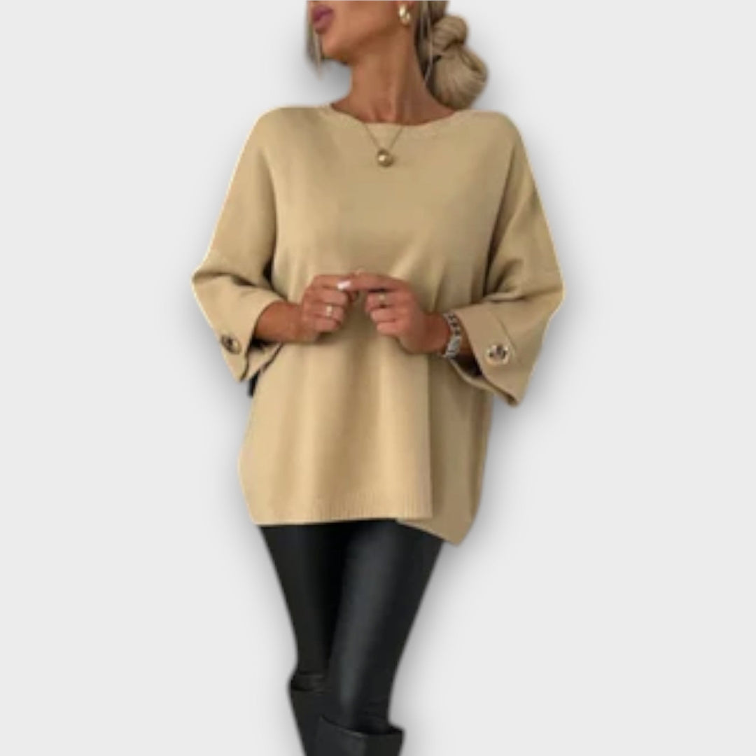 Isabella - Blusa in maglia bianca elegante