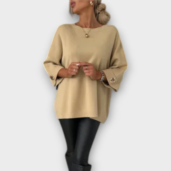 Isabella - Blusa in maglia bianca elegante