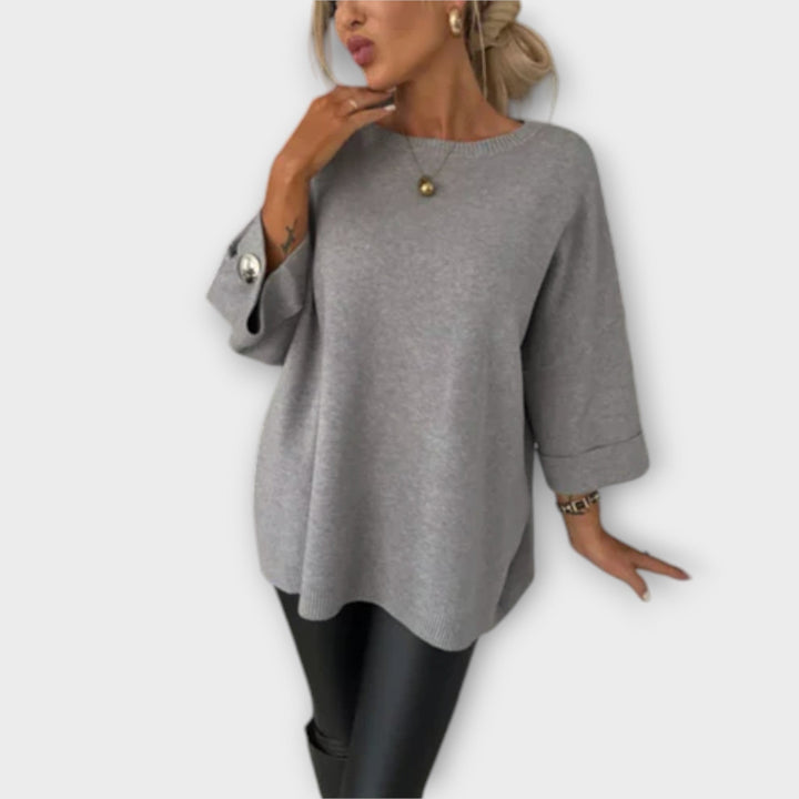 Isabella - Blusa in maglia bianca elegante