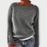 Regine - Grauer einfarbiger Pullover