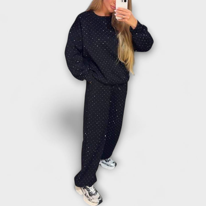 Meena - Completo casual color crema