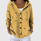 Perrine - Bequemer Strickcardigan mit Kapuze