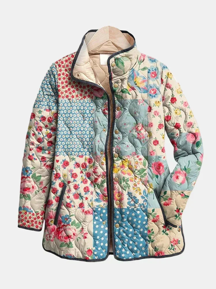 DELACROIX | Gepatchte Steppjacke Chloé mit Blumenmuster