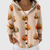 Zélie - Bequemer Cardigan mit Kapuze aus Strick