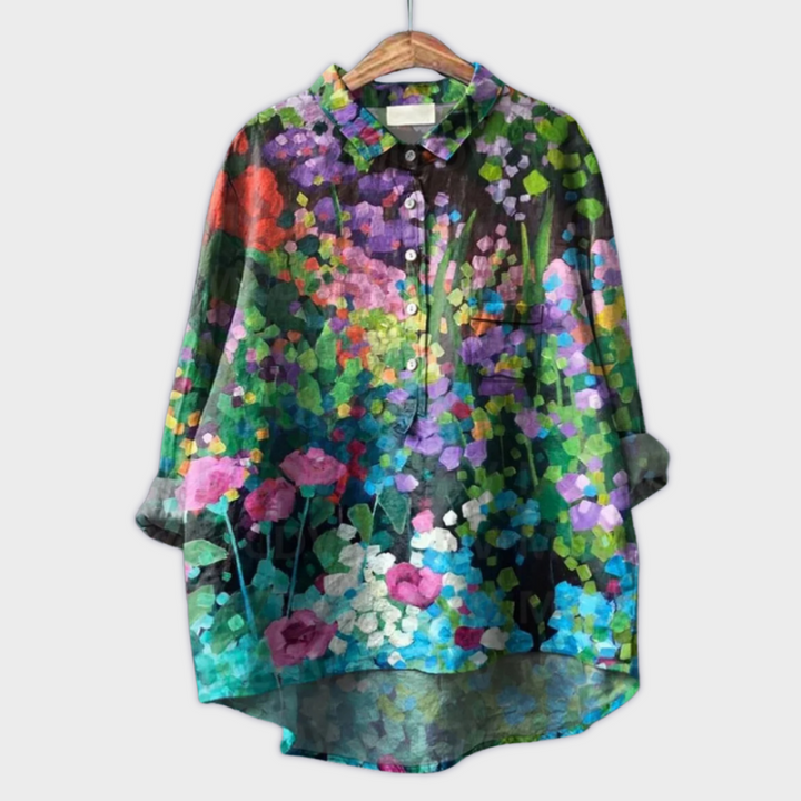 Magdalena - Damenbluse mit floralem Design