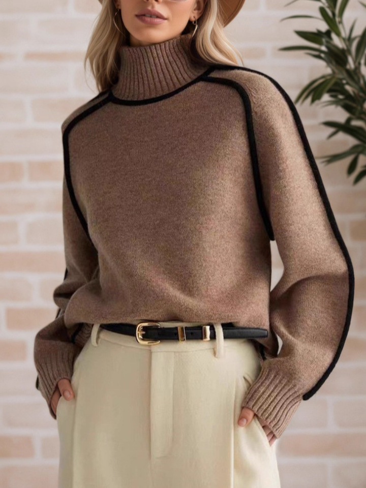 Donna | Elegante maglione a collo alto