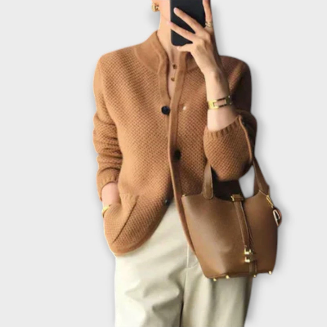 Alissa - Cardigan douillet couleur crème