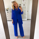 Eleanor™ | Fließende Jacke & Weitbeinige Hose Set