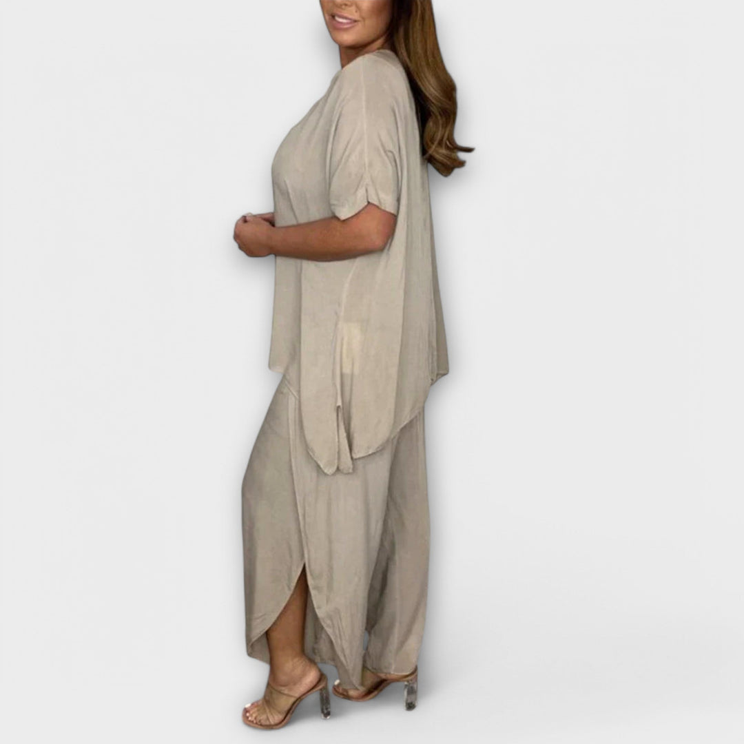 Maria - Ensemble deux pièces beige et confortable
