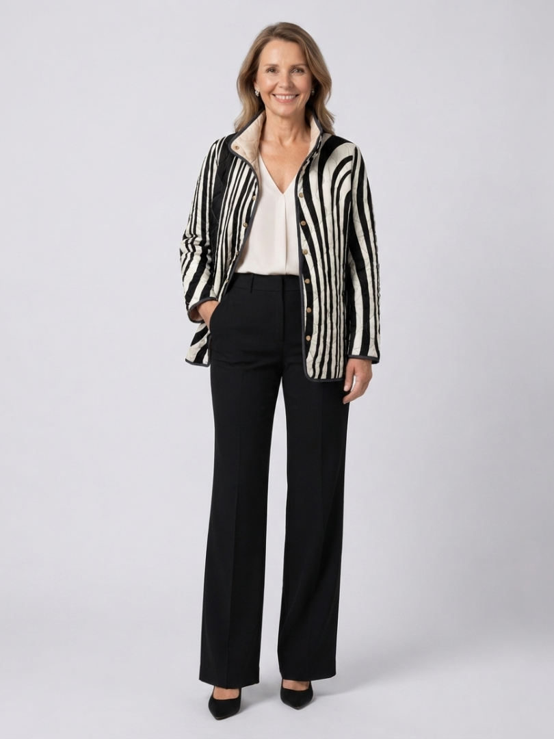 DELACROIX | Gestepptes Zebra-Muster-Jacke Sylvie