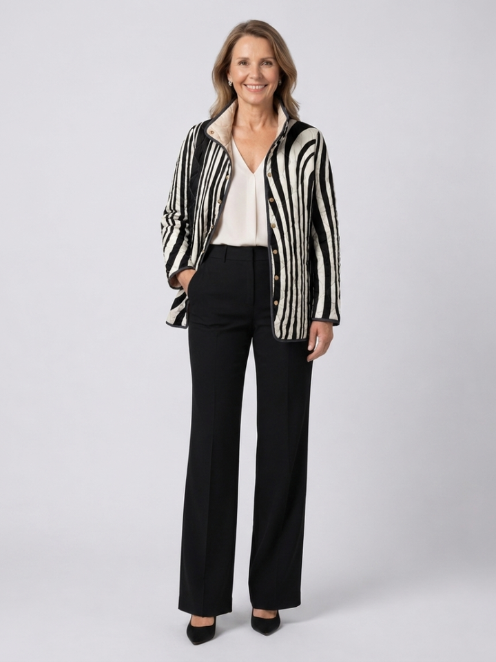 DELACROIX | Gestepptes Zebra-Muster-Jacke Sylvie