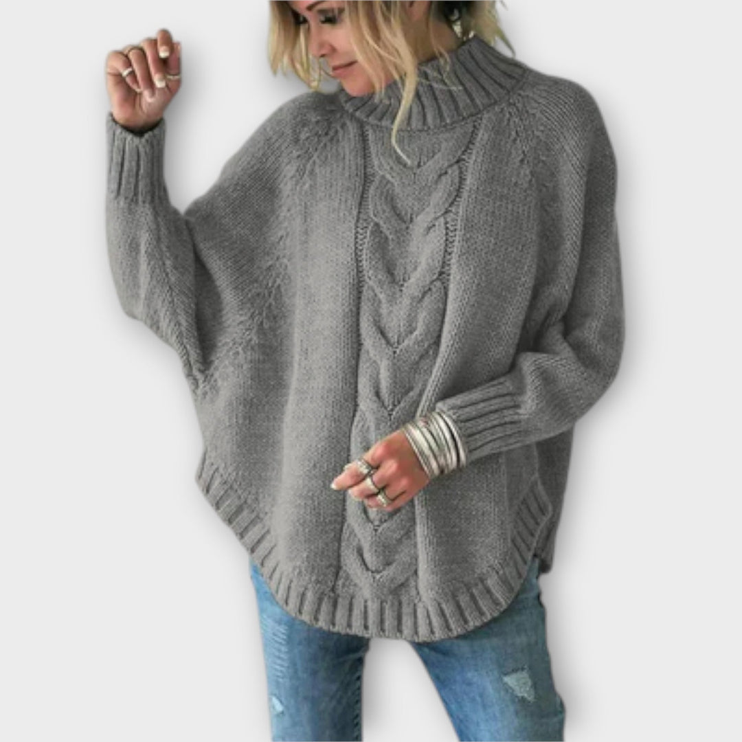 Elysian - Pull bleu clair à motif torsadé