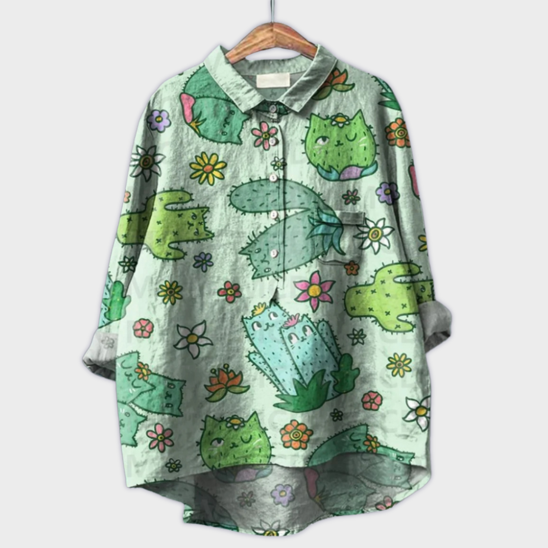 Magdalena - Damenbluse mit floralem Design