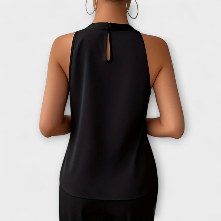 Skye - Top color champagne con spalle scoperte