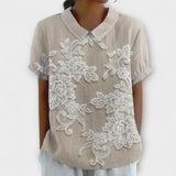 Emma - Weisses Hemd mit Vintage-Spitze