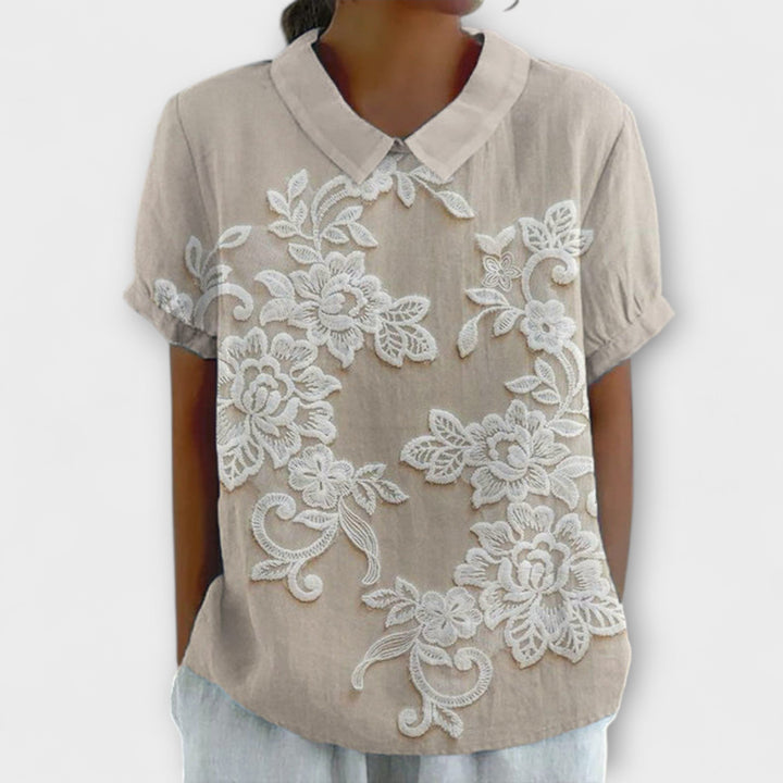 Emma - Camicia bianca con pizzo vintage