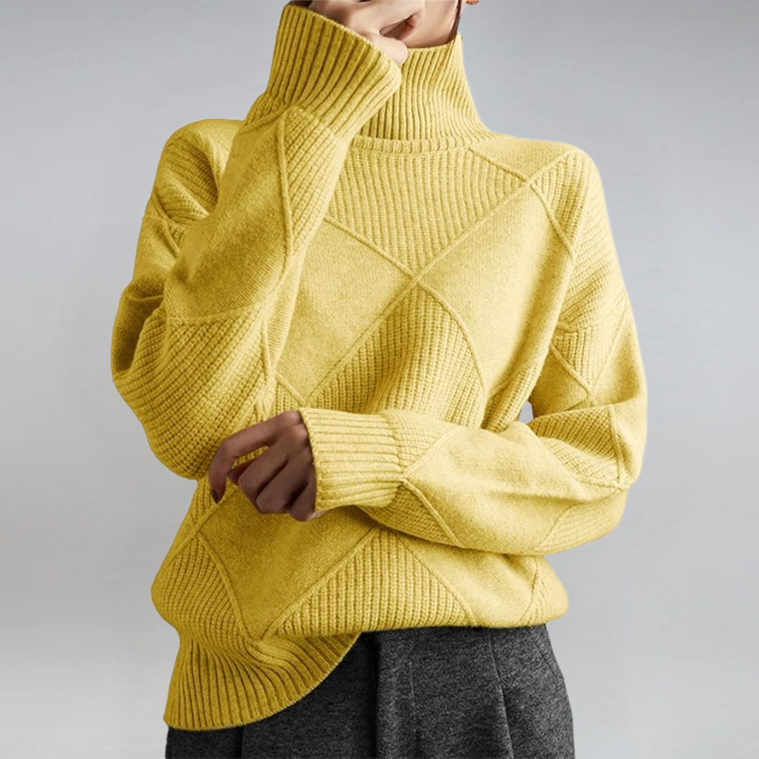 Lauren | Luxuriöser Cashmere-Pullover mit Stehkragen