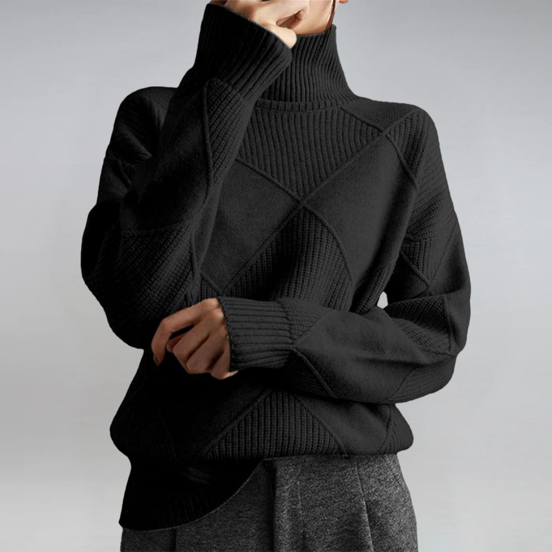 Lauren | Luxuriöser Cashmere-Pullover mit Stehkragen