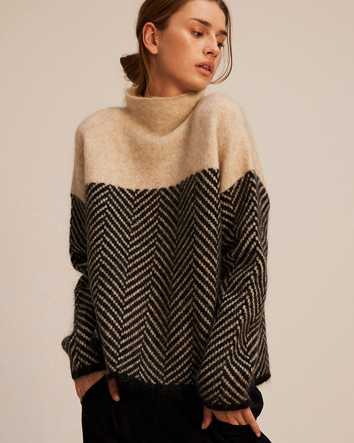 Norah | Baumwollpullover mit Stehkragen