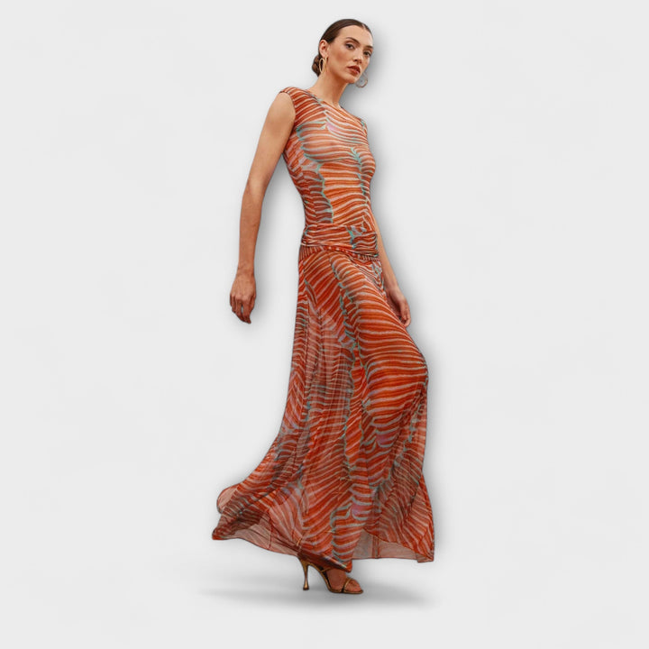 Phoenix - Ensemble Oranges à motif ondulé