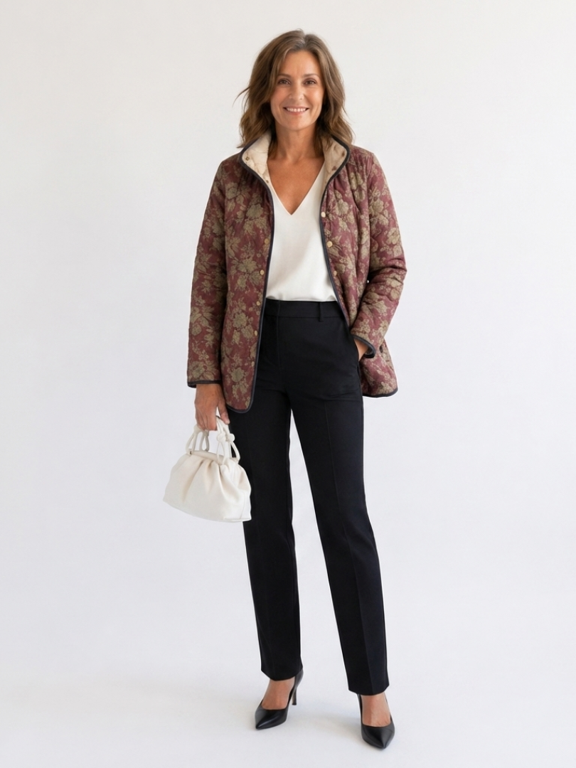 Johanna | Steppjacke Damast Pflaume Sophie