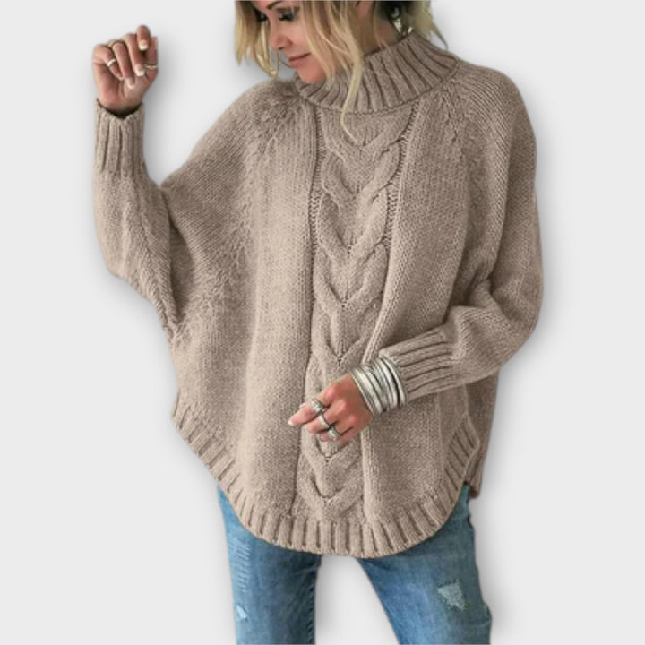Elysian - Pull bleu clair à motif torsadé