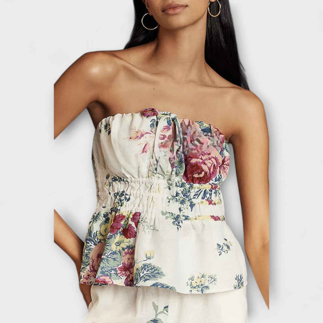 Indigo - Ensemble crème à motif floral