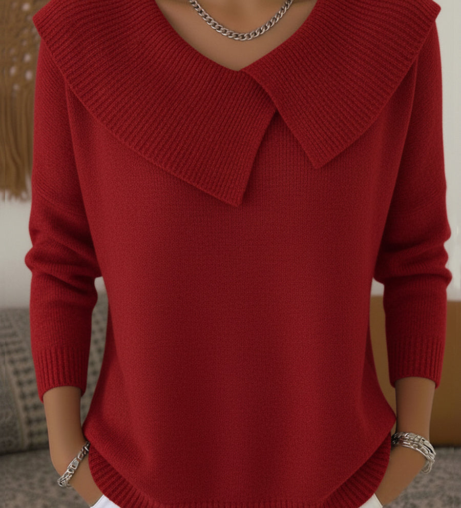 Soledad | Warmer Pullover mit Umlegekragen