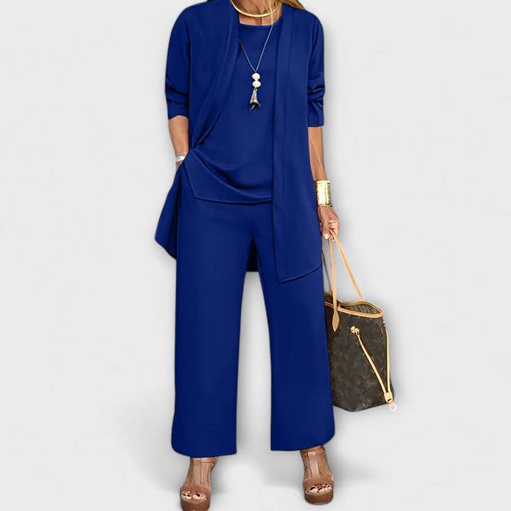 Lora - Completo marrone casual a tre pezzi