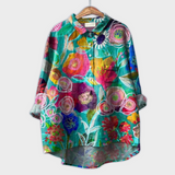 Magdalena - Damenbluse mit floralem Design