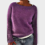 Regine - Grauer einfarbiger Pullover
