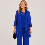 Eleanor™ | Fließende Jacke & Weitbeinige Hose Set