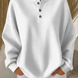 Milagros | Henley Sweatshirt mit Struktur