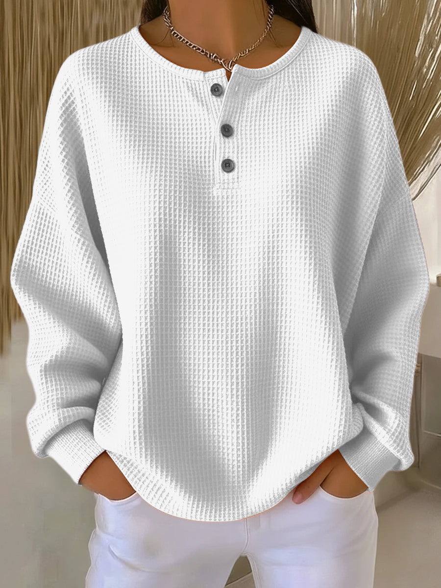 Milagros | Sweatshirt Henley texturé