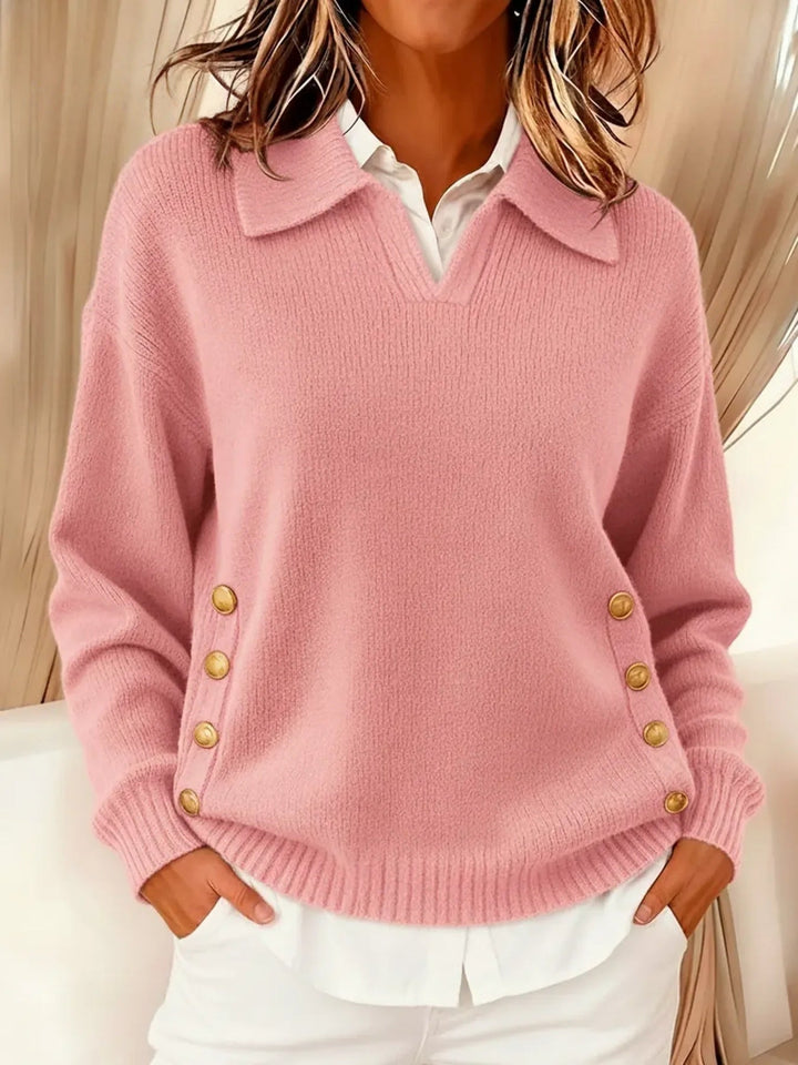 Vicenta | Pull-over à col polo et boutons