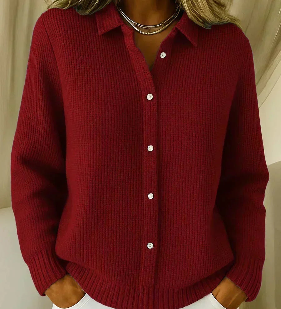 Carmela | Texturierte Strickjacke mit Knöpfen