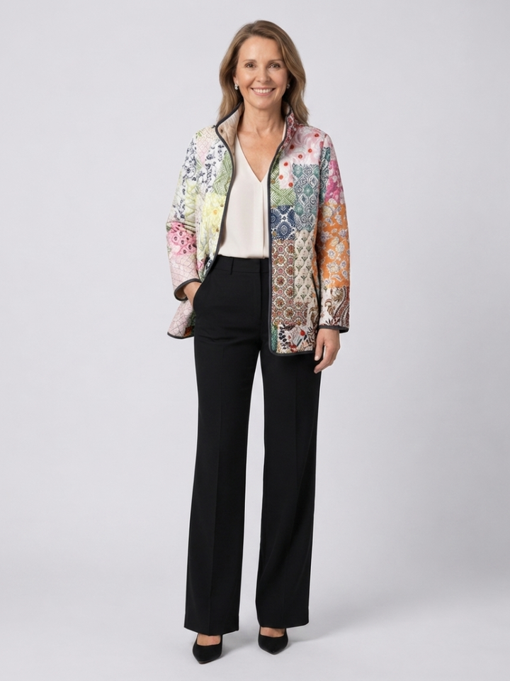 DELACROIX | Gestepptes Patchwork-Bohème-Jacke Florence