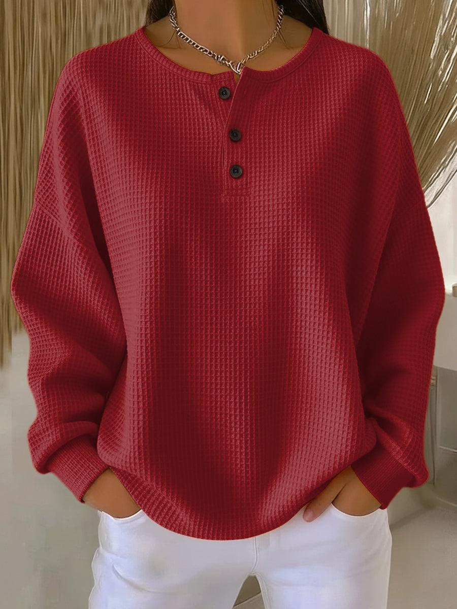 Milagros | Sweatshirt Henley texturé