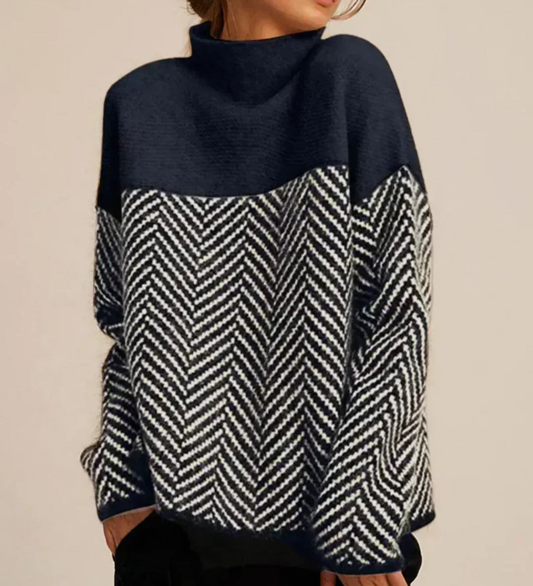 Norah | Baumwollpullover mit Stehkragen