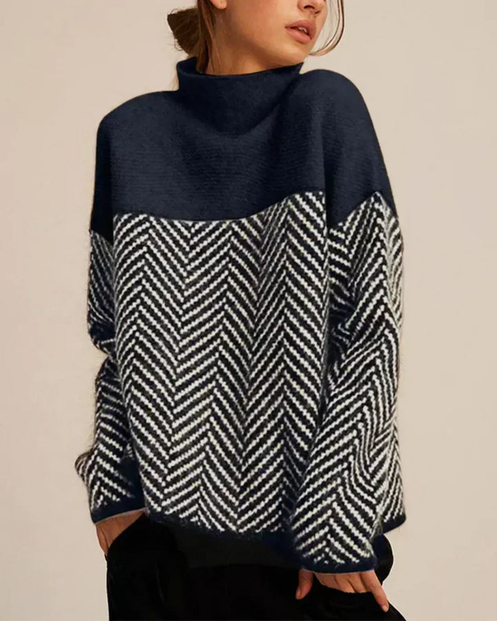 Norah | Baumwollpullover mit Stehkragen