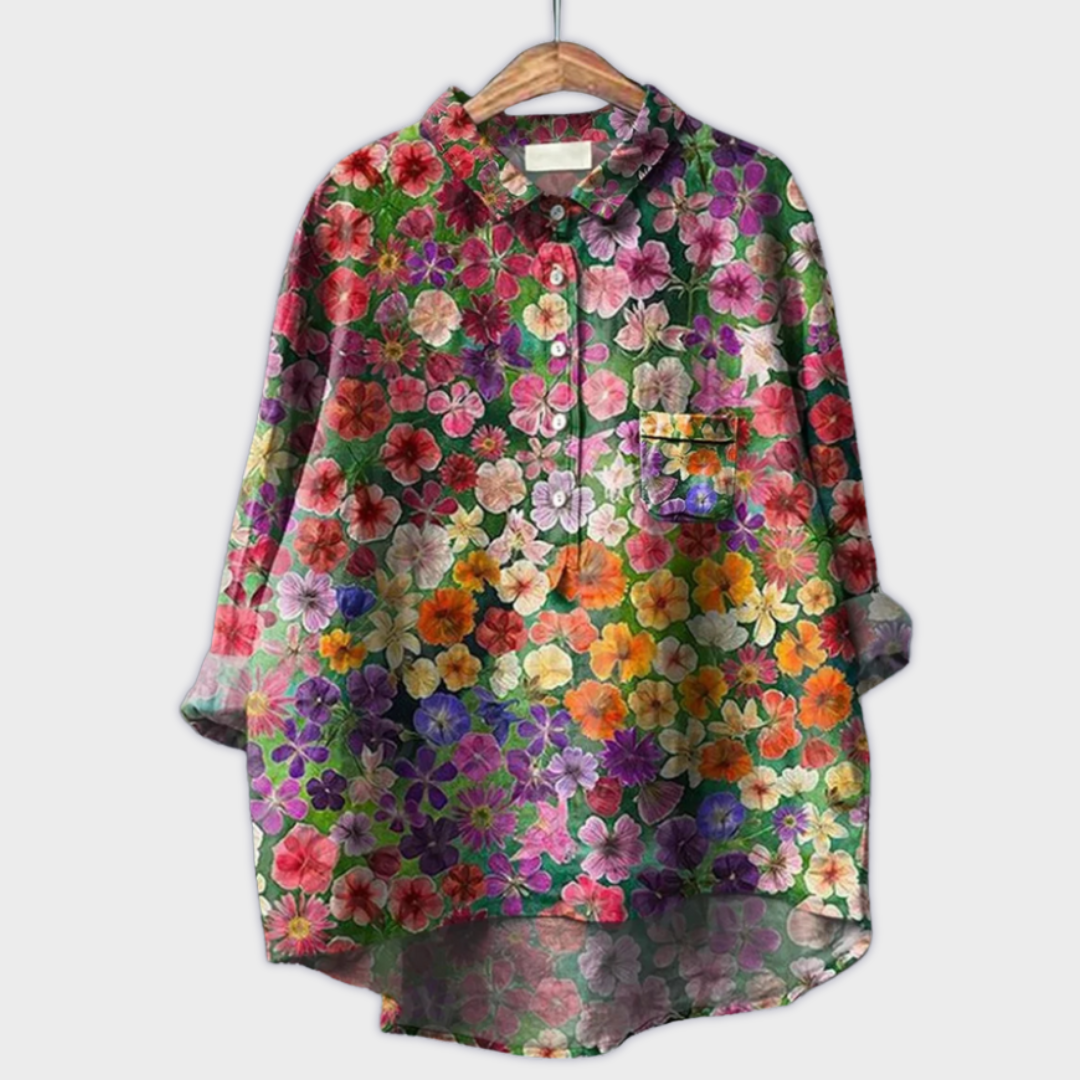 Magdalena - Damenbluse mit floralem Design