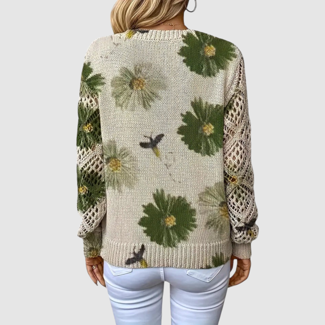 Meda - Élégant pull à motif floral