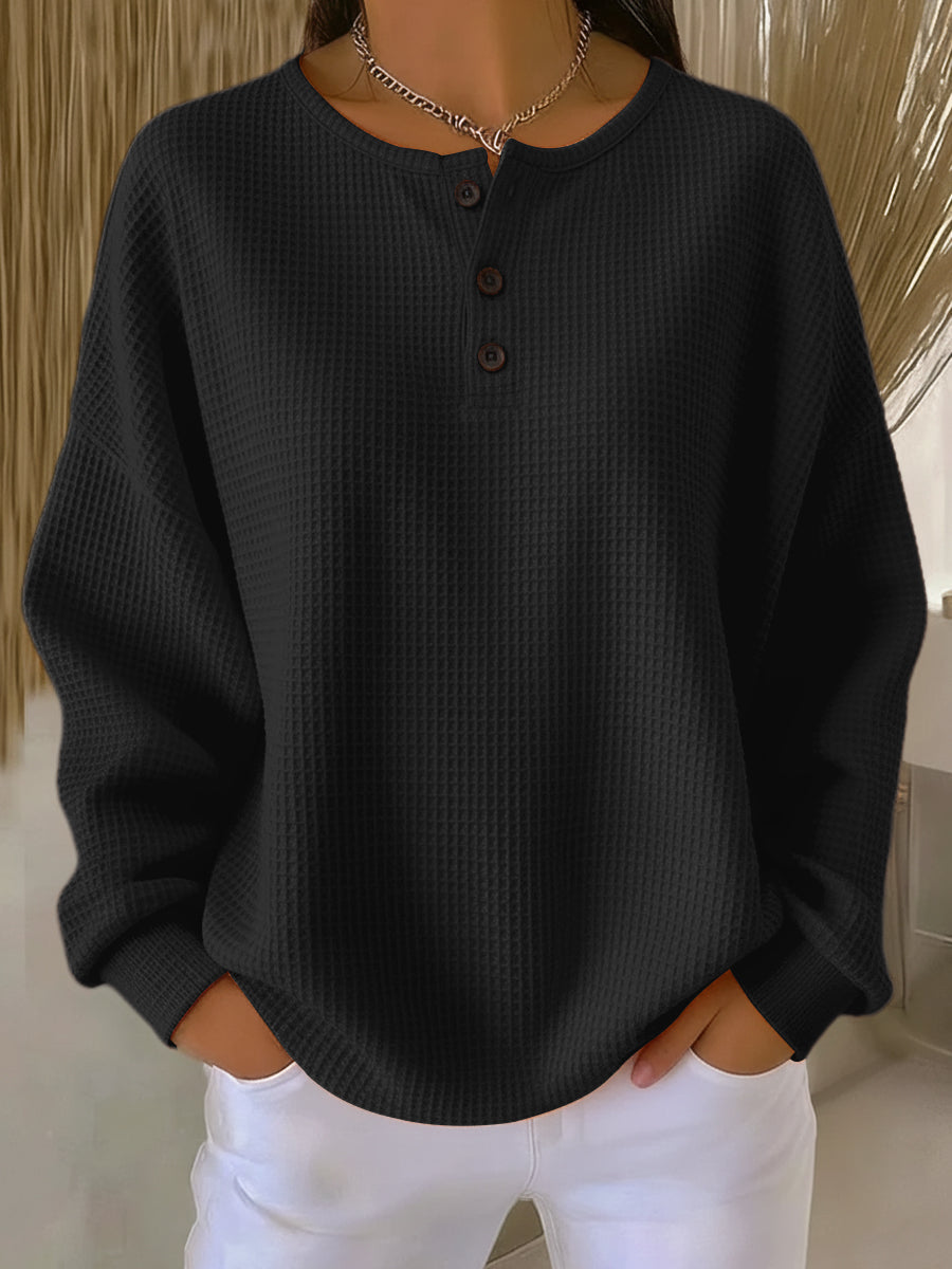 Milagros | Sweatshirt Henley texturé